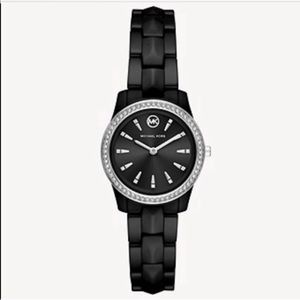 Michael Kors Black Ceramic Runway Mercer Watch NWT